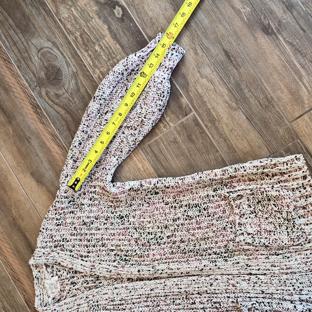 2 Hippie Rose Soft & Cozy Ivory, Mauve, & Brown Knit Cardigans, XS - Picture 12 of 16